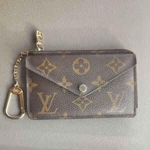 Louis Vuitton Brown Monogram Pouch with Gold Accents